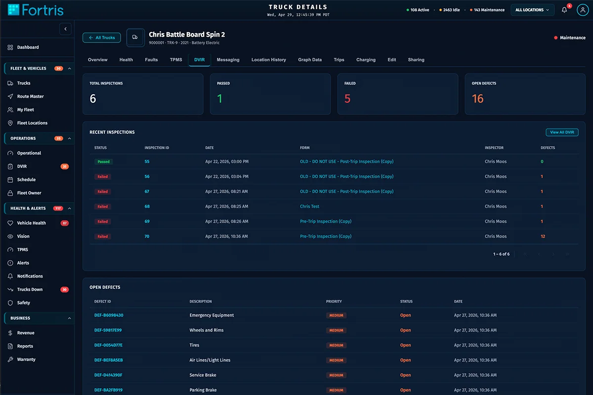 DVIR and Compliance Notifications